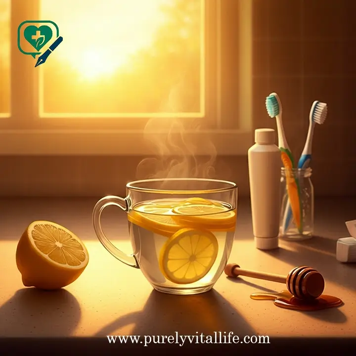 drinking hot water with lime
